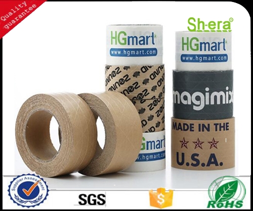 Wet water reinforced kraft paper tape