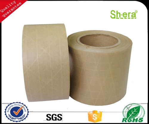 Wet water reinforced kraft paper tape