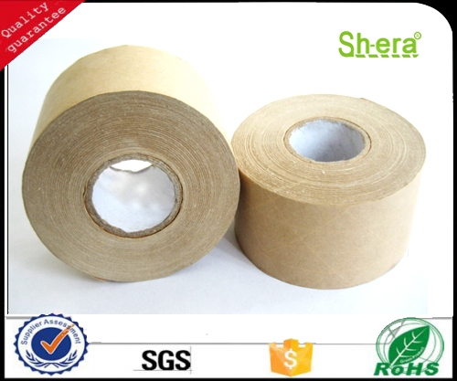 Wet water reinforced kraft paper tape