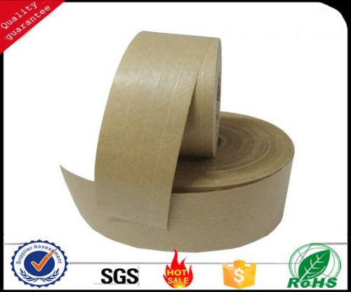 Wet water reinforced kraft paper tape