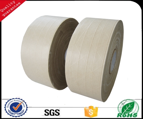 Wet water reinforced kraft paper tape