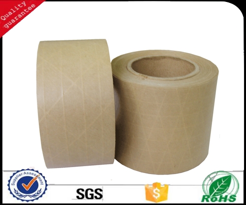 Wet water reinforced kraft paper tape